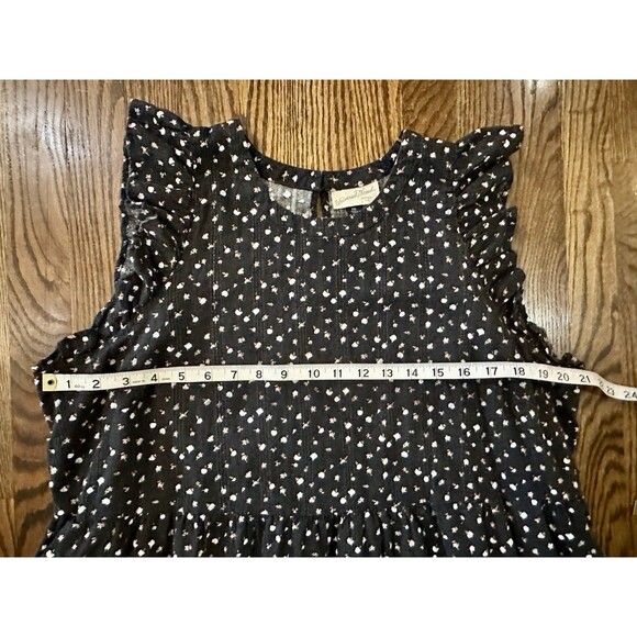 Universal Thread 100% Cotton Maxi Sleeveless Dress Black Floral Pockets Size XXL - Picture 11 of 12